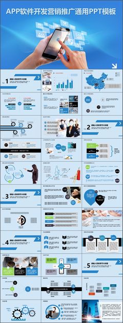 智汇未来 APP软件开发营销推广动态PPT模板
